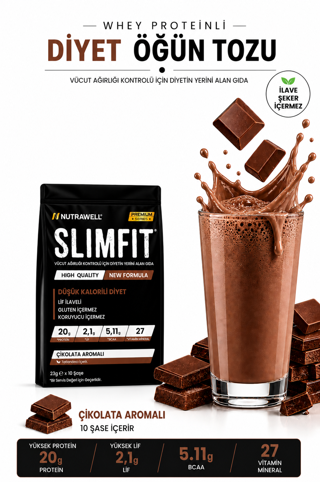 SLIMFIT Çikolatalı 10lu