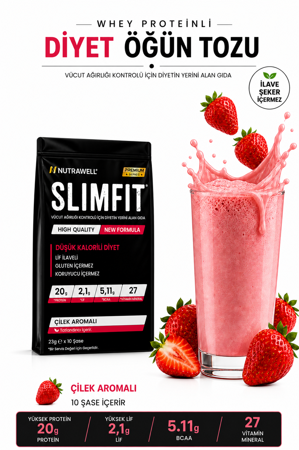 SLIMFIT  Çilek 10lu
