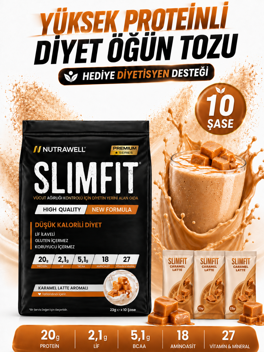SLIMFIT Karamel Latte 10lu
