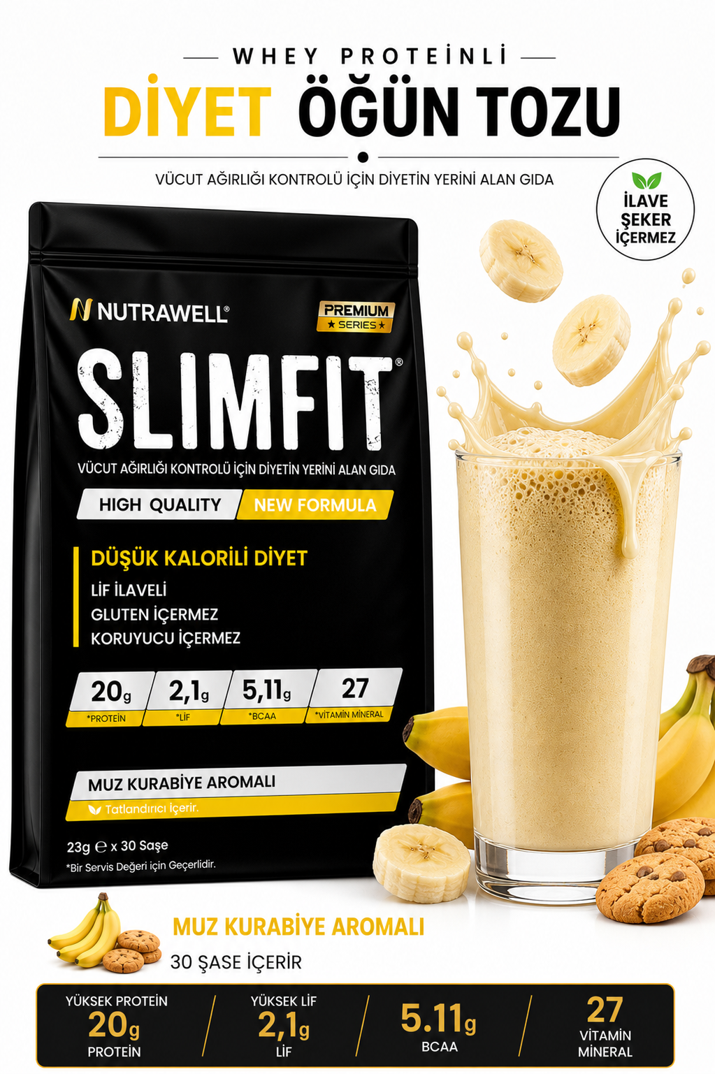 SLIMFIT Muz&Kurabiye